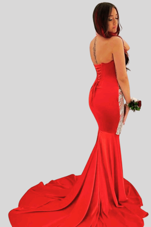 Crimson Ember Gown